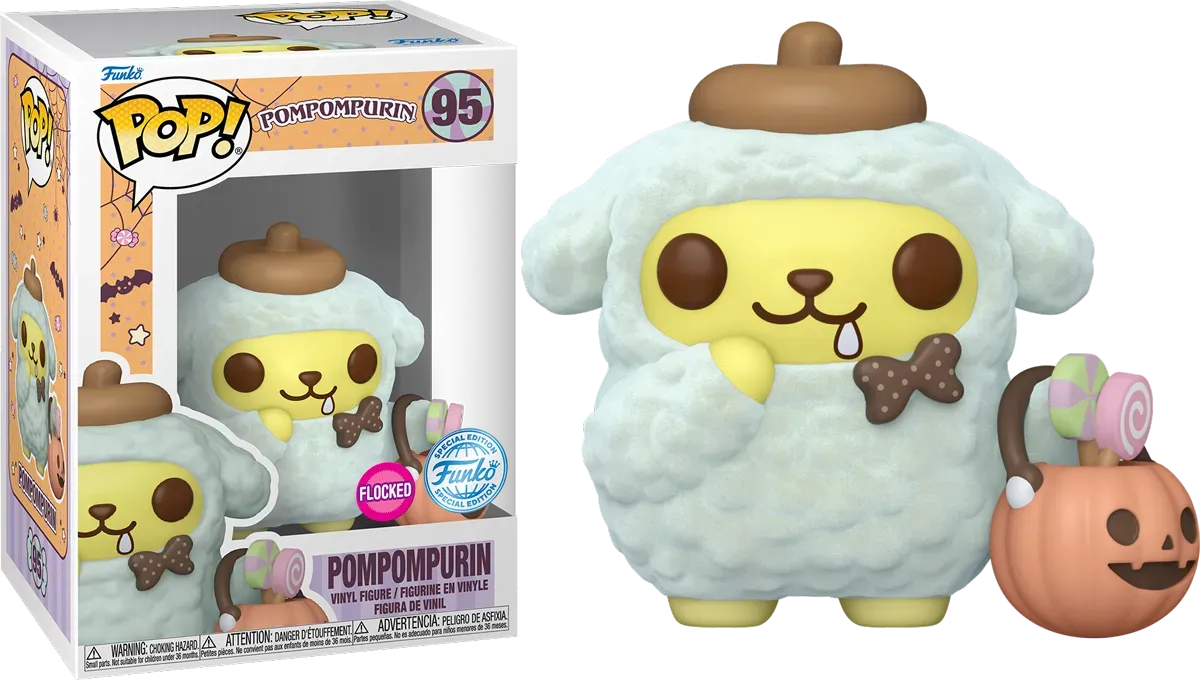 Sanrio - Pompompurin Halloween Flocked US Exclusive Pop! Vinyl [RS]