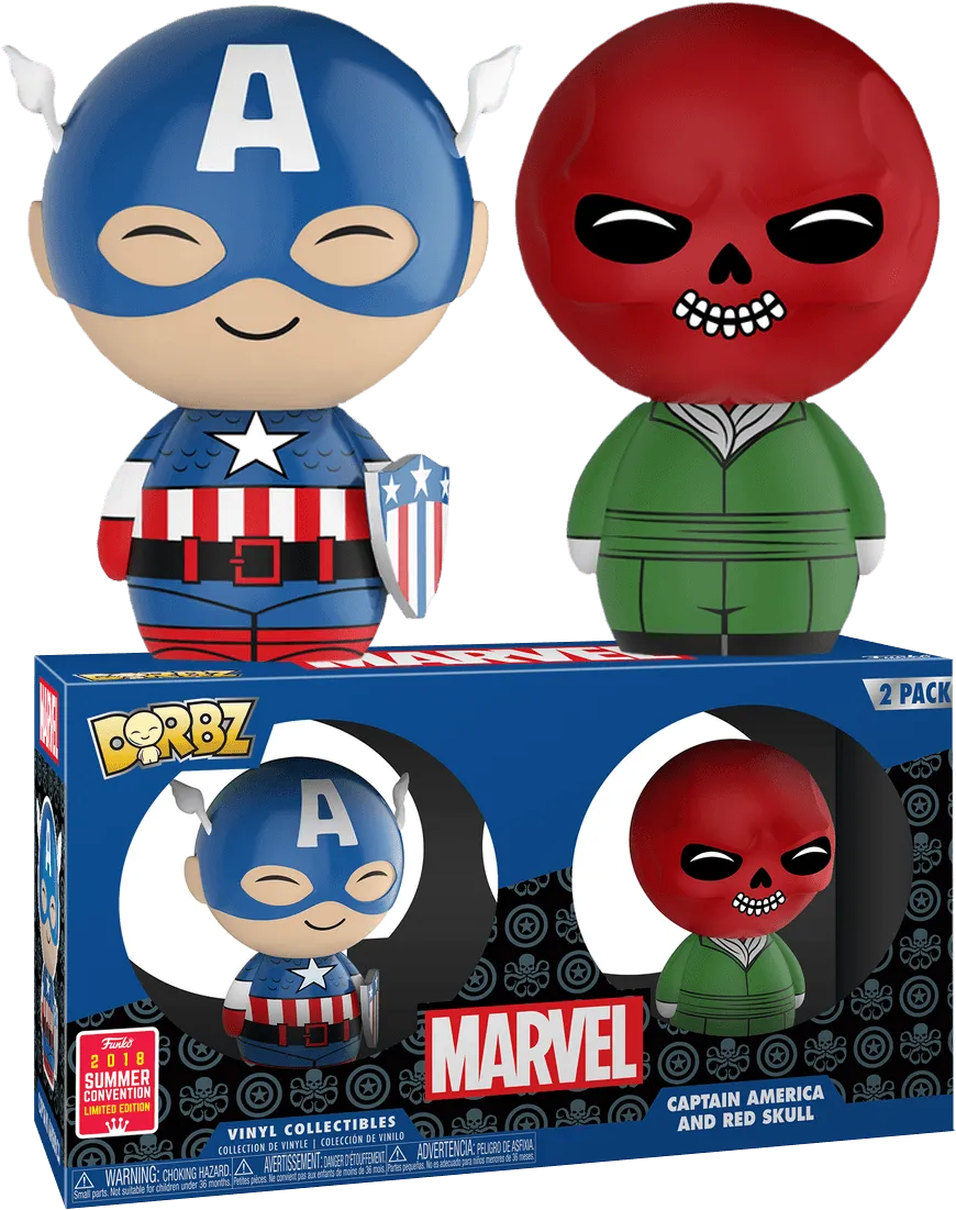Marvel Comics - Captain America & Red Skull SDCC 2018 US Exclusive Dorbz 2-pack