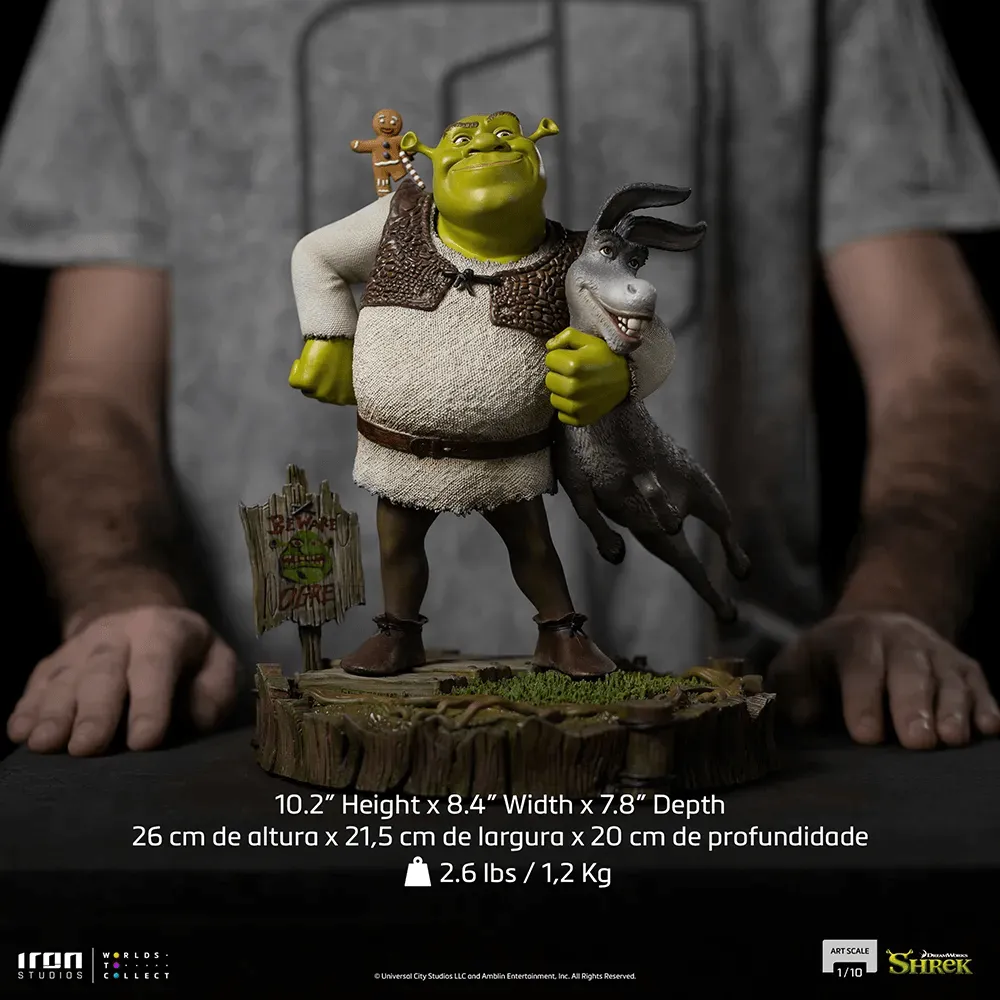 Shrek - Shrek, Donkey & Gingerbread Man Deluxe 1:10 Scale Statue - Image 15