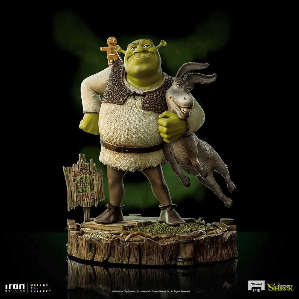 Shrek - Shrek, Donkey & Gingerbread Man Deluxe 1:10 Scale Statue - Image 3