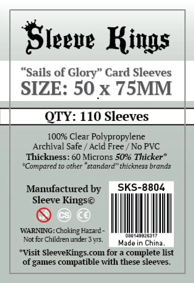 Sleeve Kings Board Game Sleeves Sails of Glory (50mm x 75mm) (110 Sleeves Per Pack) - Image 2