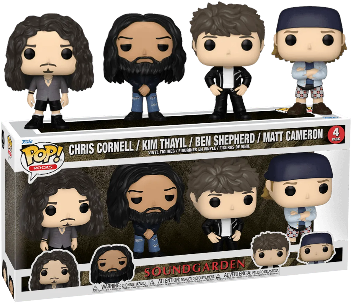 Soundgarden - Chris Cornell, Kim Thayil, Ben Shepherd & Matt Cameron Pop! Vinyl 4-Pack