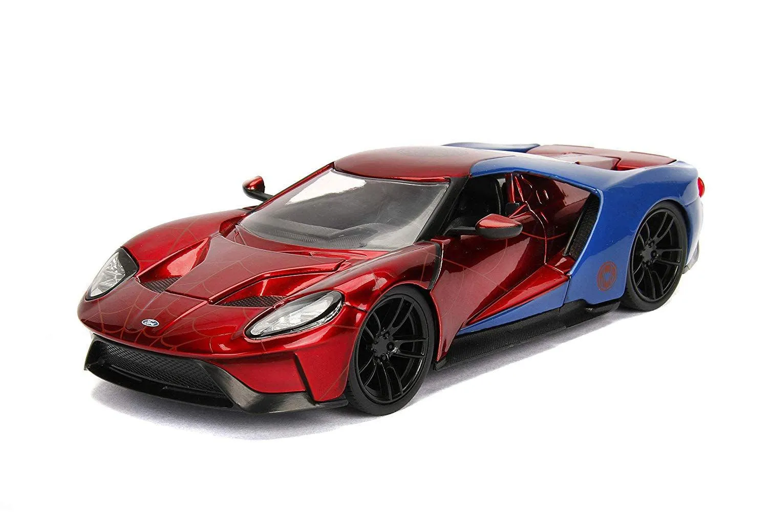 Marvel Comics - 2017 Ford GT 1:24 Scale Hollywood Rides Diecast Vehicle with Spider-Man - Image 2