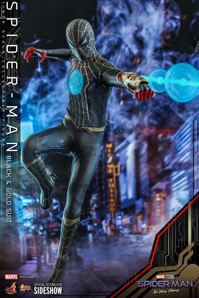 Spider-Man: No Way Home - Spider-Man Black & Gold Suit 1:6 Scale 12" Action Figure - Image 3