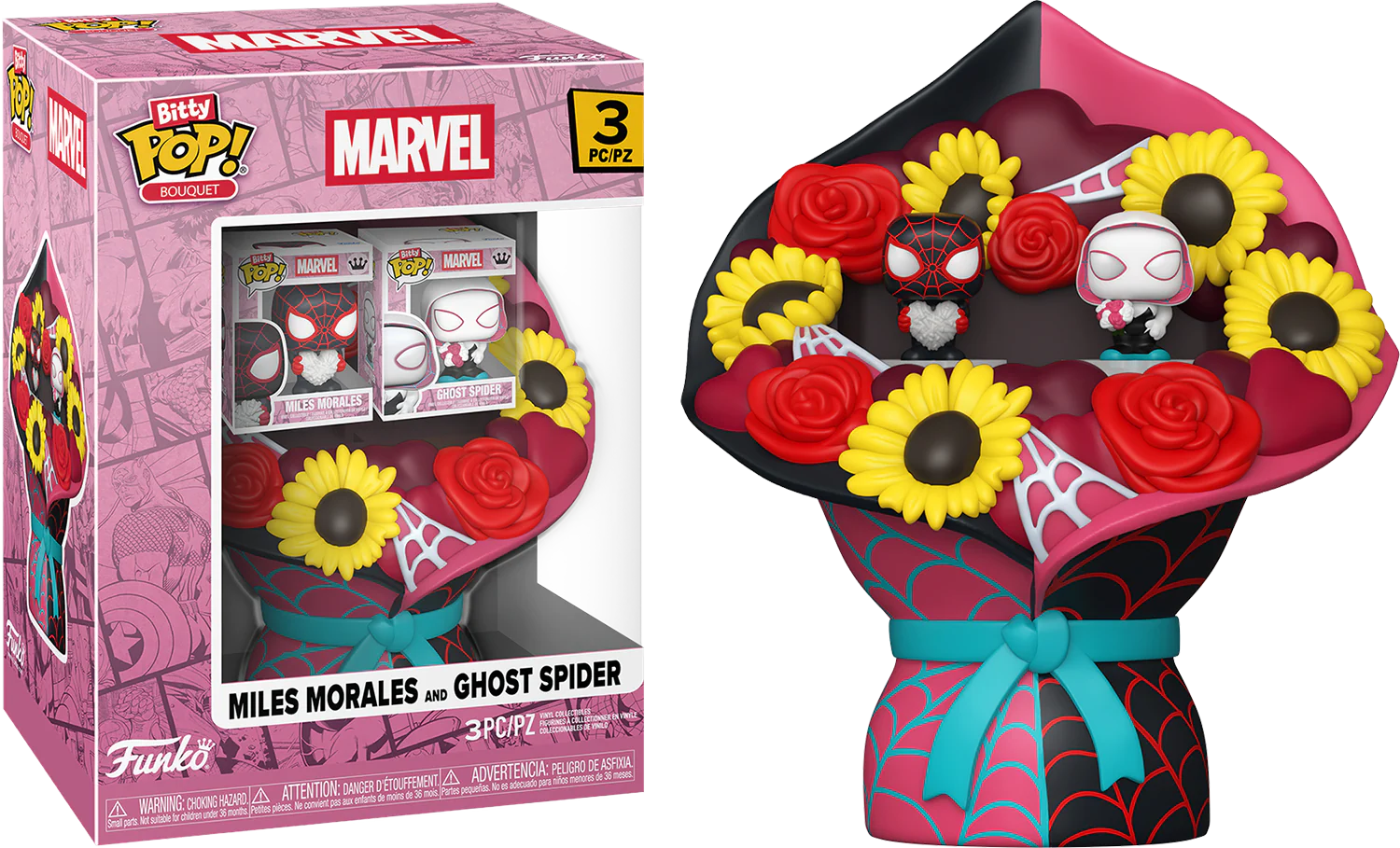 Spiderman - Valentines Bitty Pop! Bouquet