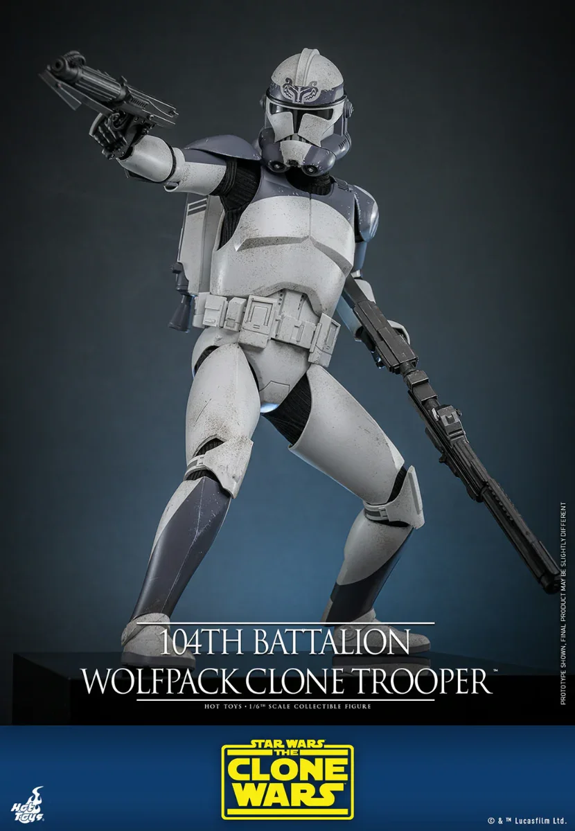 Star Wars - 104th Battalion Wolfpack Clone Trooper 1:6 Scale Collectable Action Figure - Image 3