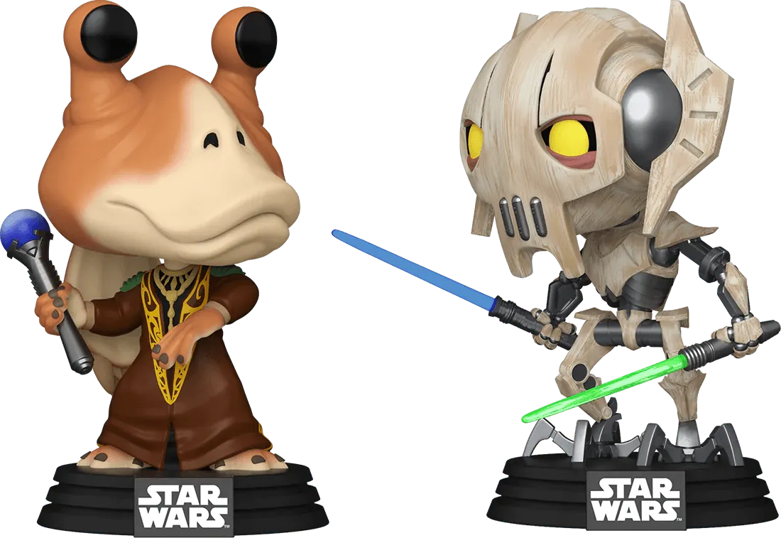Star Wars: Clone Wars - Jar Jar Binks Vs General Grievous US Exclusive Pop! Vinyl 2-Pack [RS] - Image 2