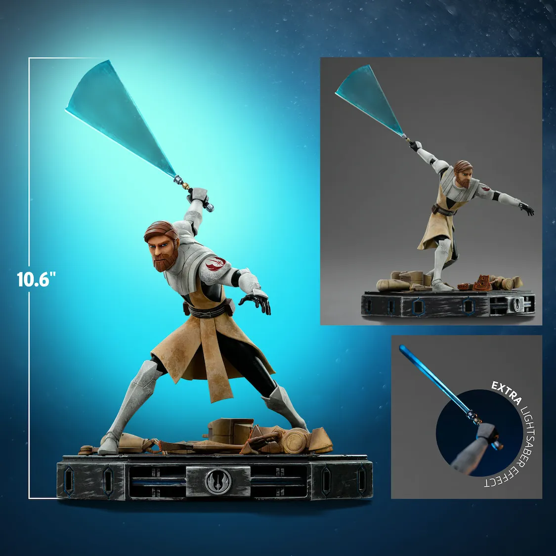 Star Wars: Clone Wars - Obi-Wan Kenobi 1:10 Scale Statue - Image 3