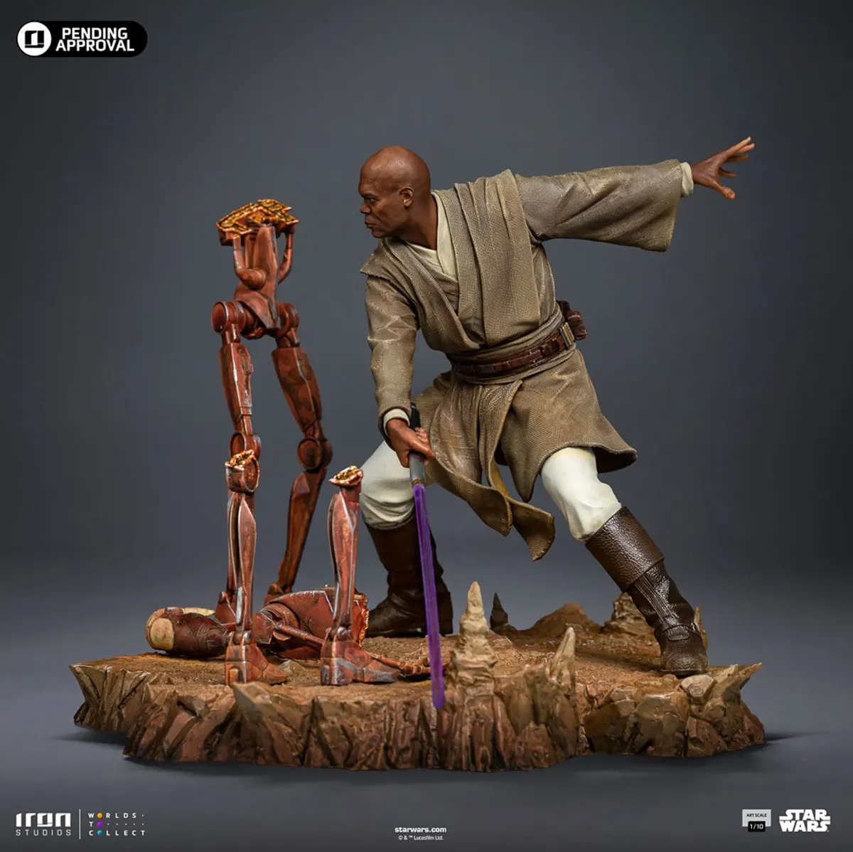 Star Wars: - Mace Windu 1:10 Scale Statue - Image 4