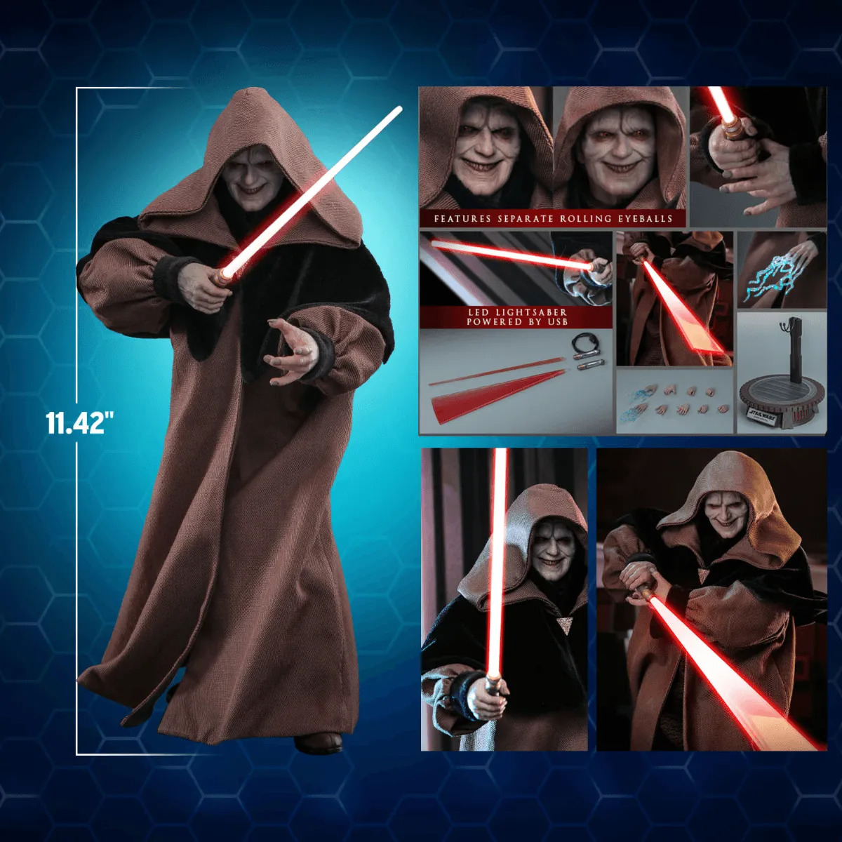 Star Wars: Revenge of the Sith - Darth Sidious 1:6 Scale Collectible Action Figure - Image 3