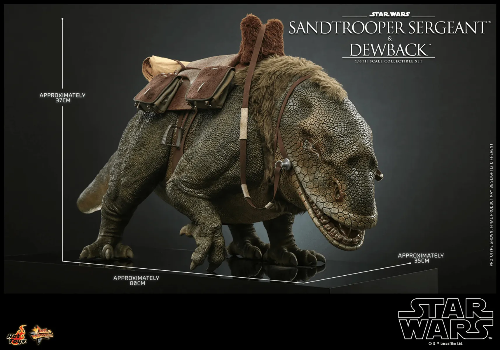 Star Wars - Sandtrooper Sergeant & Dewback 1:6 Scale Collectable Set - Image 3