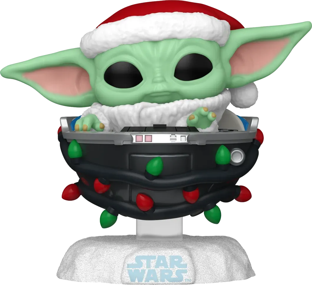 Star Wars: The Mandalorian - Grogu with Santa Hat in Pram (Holiday) Pop! Vinyl - Image 2
