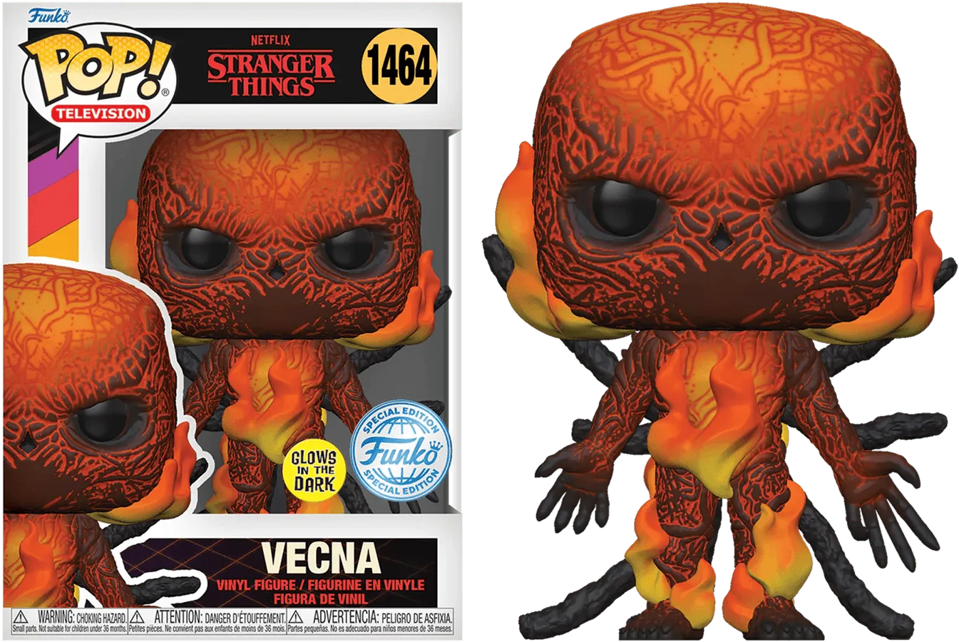 Stranger Things - Vecna US Exclusive Glow Pop! Vinyl [RS]