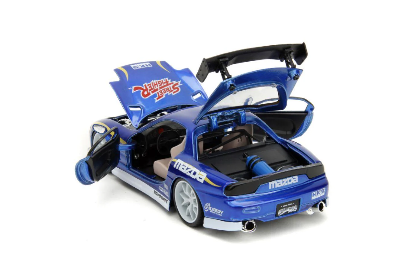 Street Fighter - Mazda RX-7 (1993) 1:24 Scale with Chun-Li Figure - Image 7
