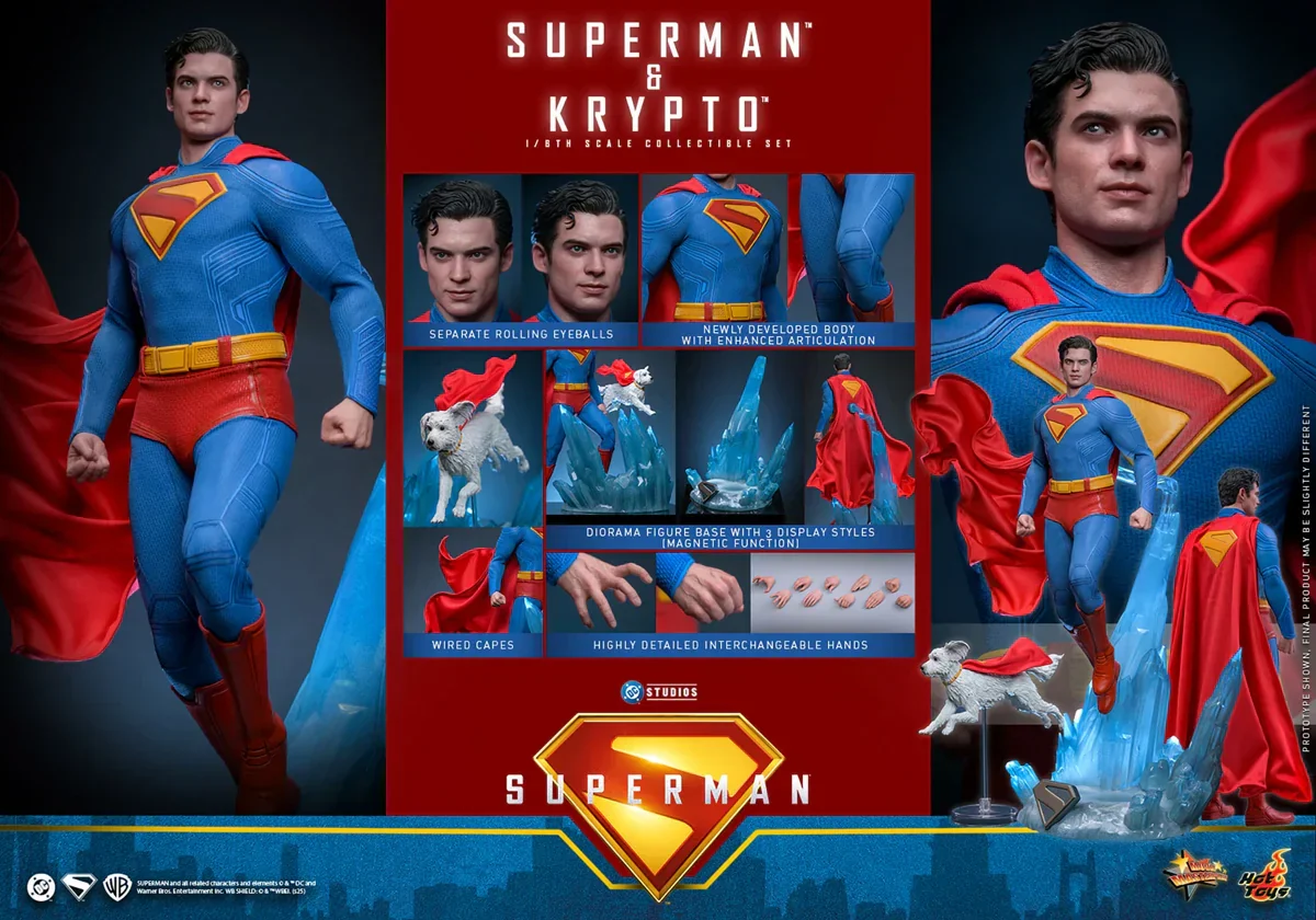 Superman (2025) - Superman & Krypto 1:6 Scale Collectable Action Figure Set - Image 23