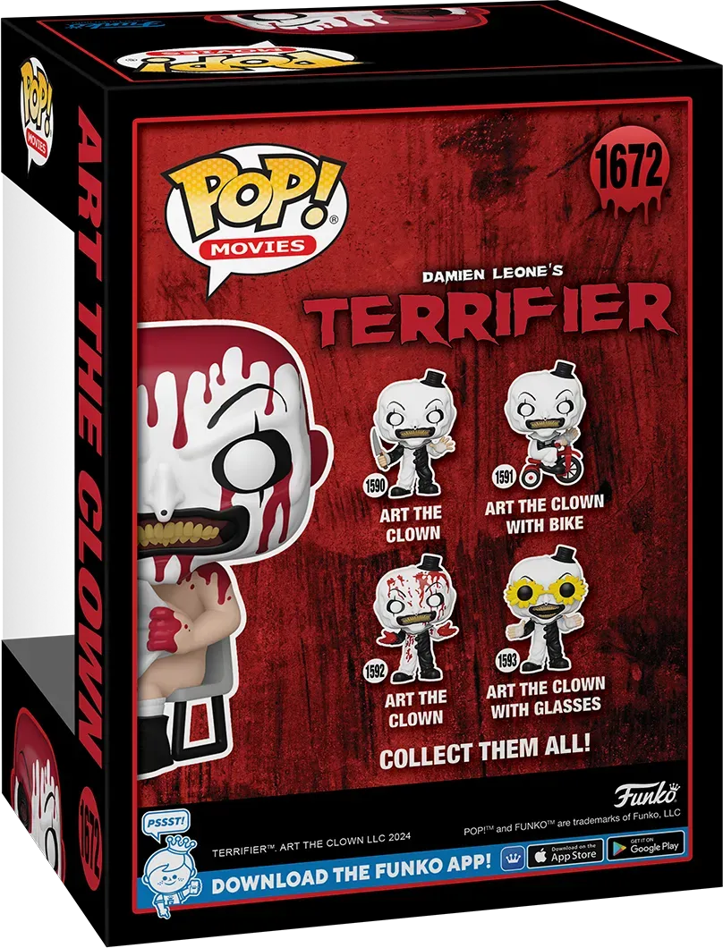 Terrifier - Art the Clown Sitting (Bloody) US Exclusive Pop! Vinyl [RS] - Image 4