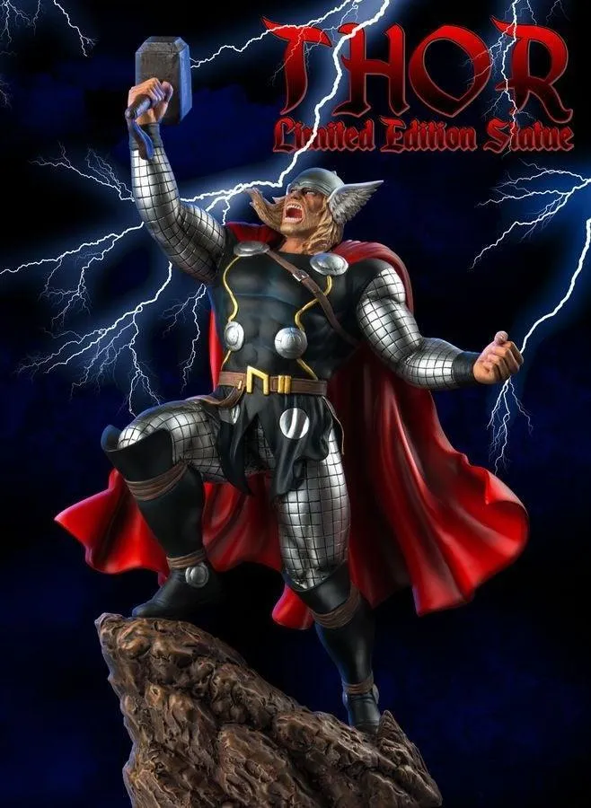 Thor - Thor with Interchangeable Head Limited Edition 1:6 Scale Statue - Image 2