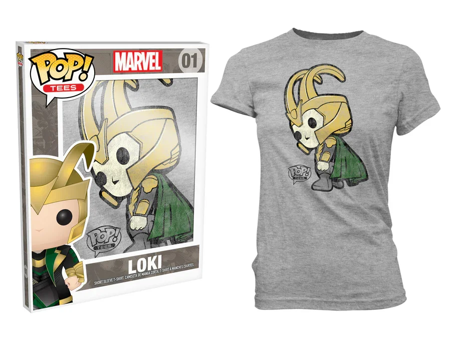Thor - Loki Pop! T-Shirt Womens Grey L - Image 2