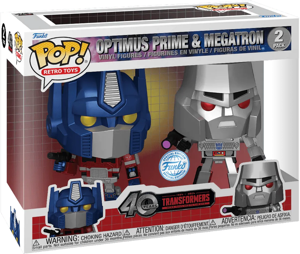 Transformers: G1 - Optimus Prime & Megatron US Exclusive Metallic Pop! Vinyl 2 -Pack [RS] - Image 3