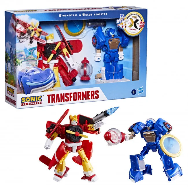 Transformers x Sonic the Hedgehog: Transformers Wingtail and Blue Booster Action Figures - Image 2
