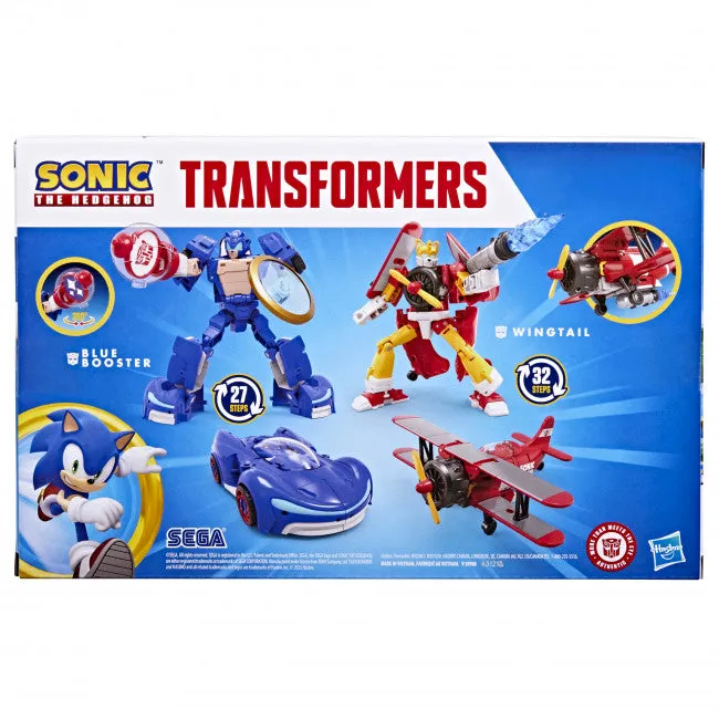 Transformers x Sonic the Hedgehog: Transformers Wingtail and Blue Booster Action Figures - Image 3
