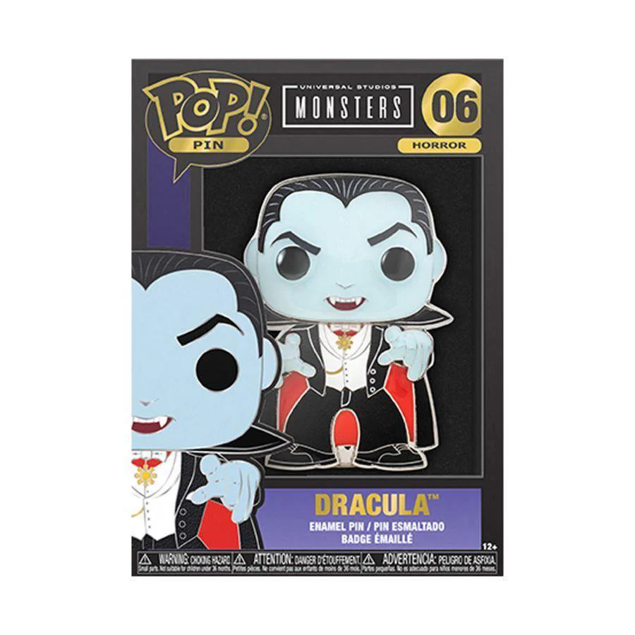 Universal Monsters - Dracula 4" Pop! Enamel Pin - Image 3