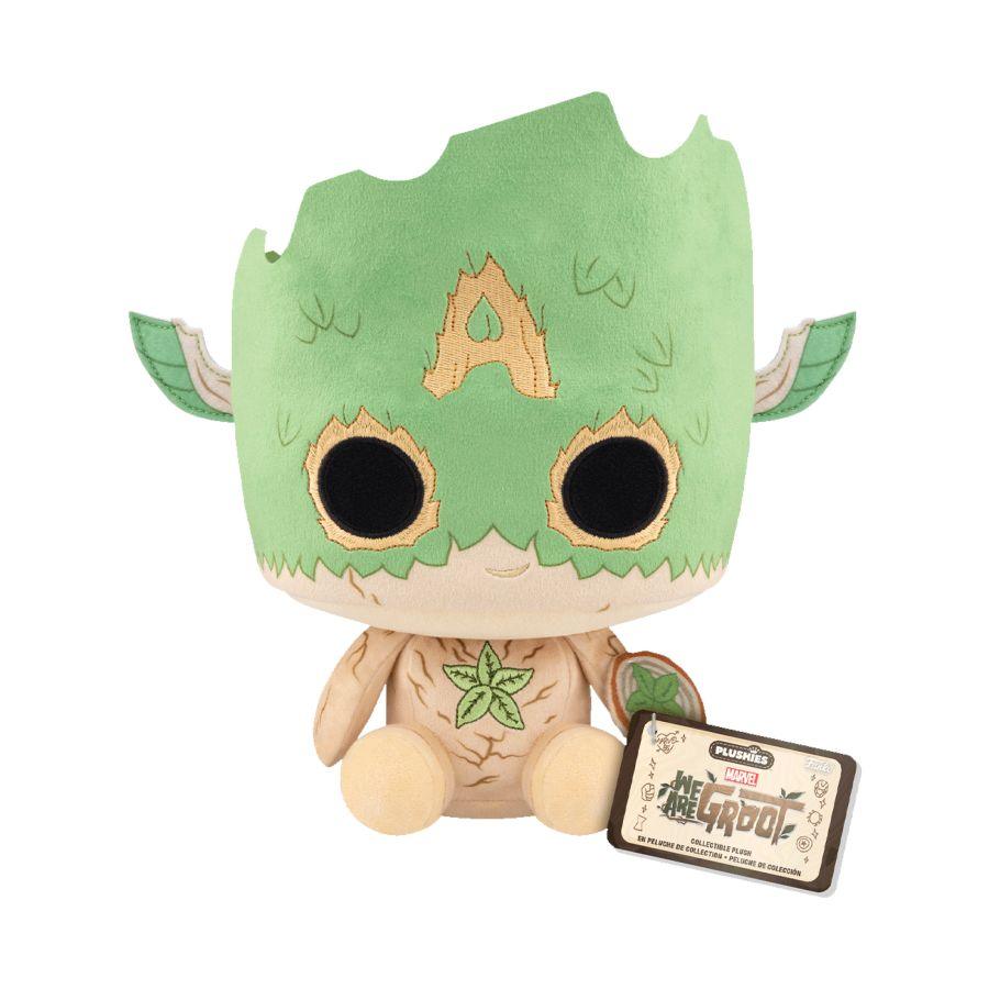 We Are Groot - Groot CaptAmerica (Marvel: 85th Anniversary) 7" Pop! Plush - Image 2
