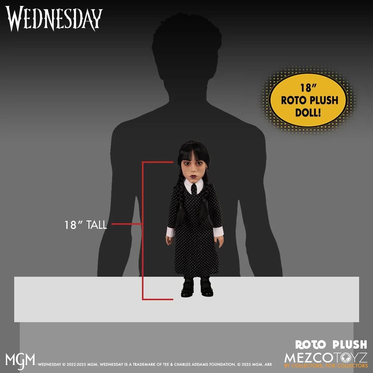 Wednesday (TV) - Wednesday Addams 18" MDS Roto Plush - Image 6