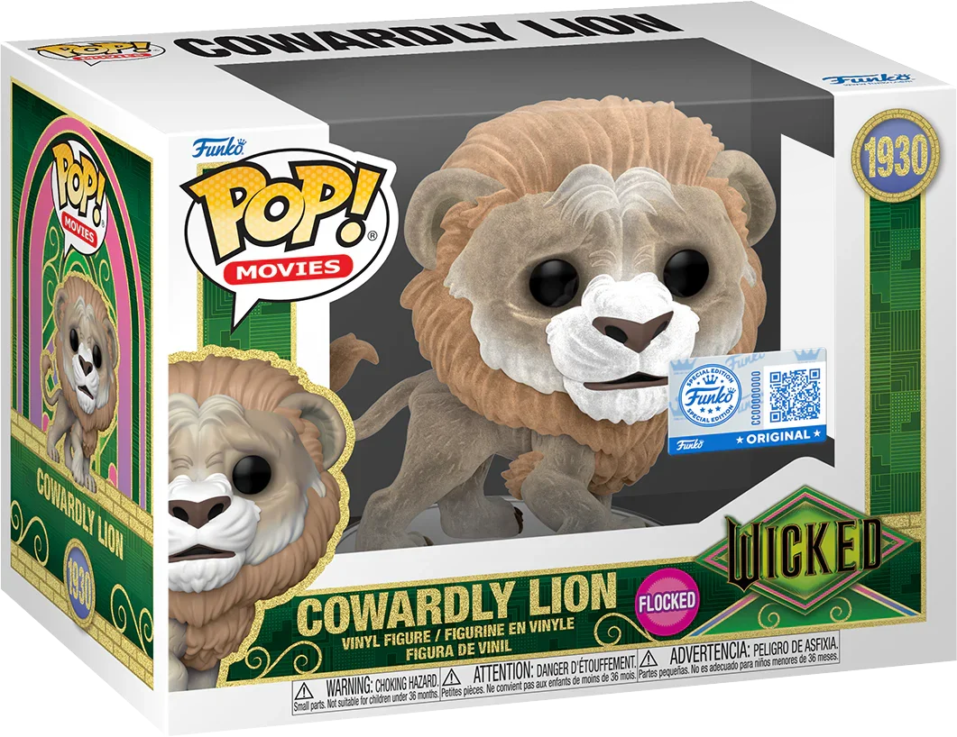 Wicked (2025) - Cowardly Lion US Exclusive Flocked Pop! Vinyl [RS] - Image 3