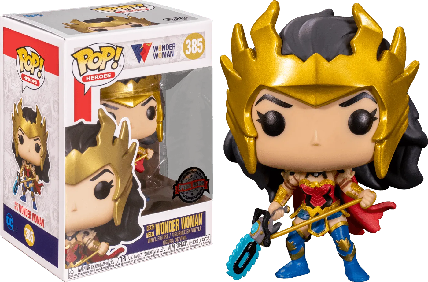 Wonder Woman - Death Metal 80th Anniversary US Exclusive Pop! Vinyl
