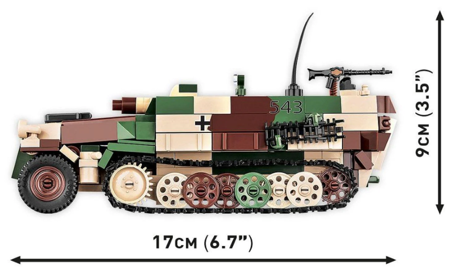 World War 2 - Sd.Kfz.251/9 Stummel Half-Track (485 Piece Kit) - Image 6