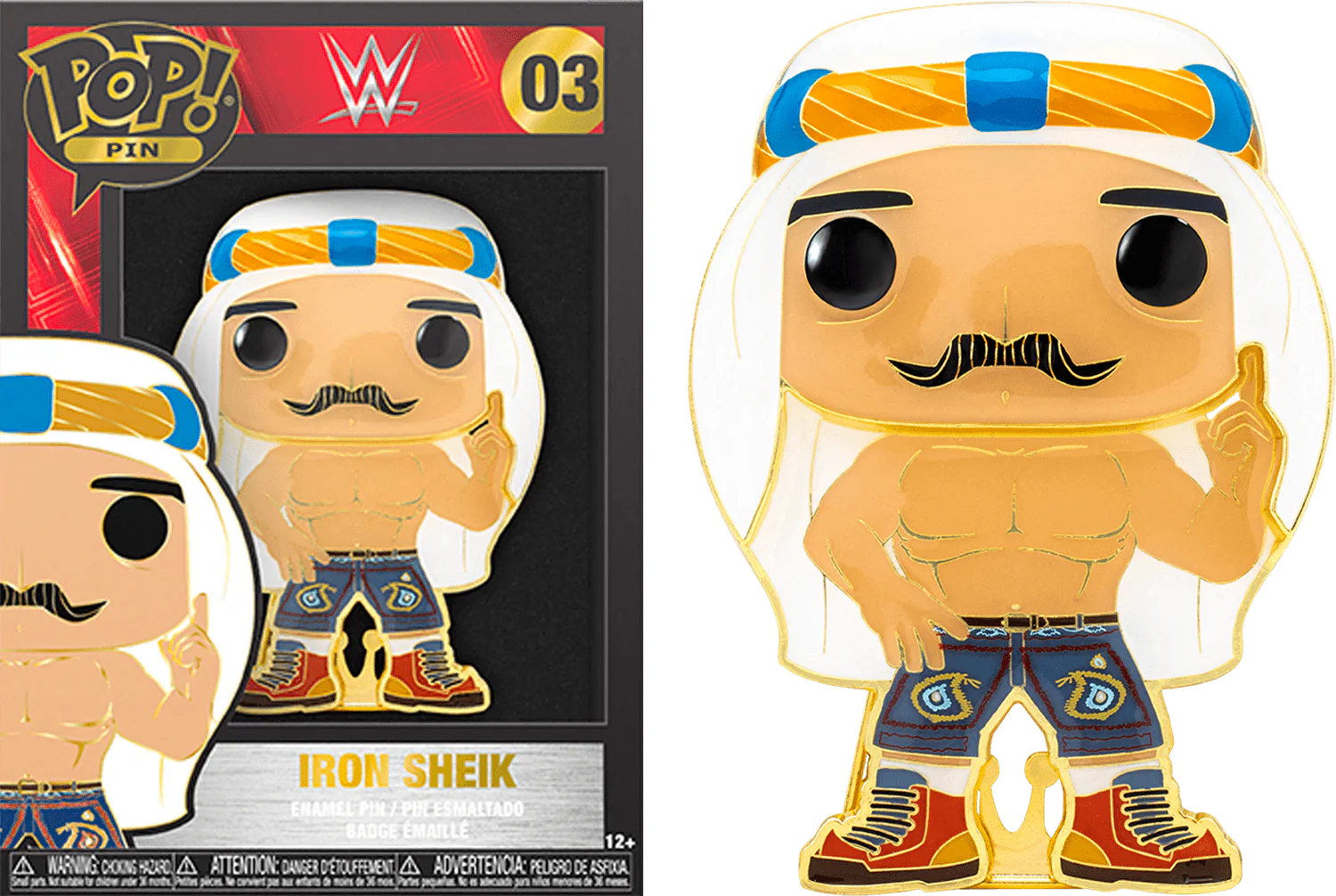 WWE - Iron Sheik 4" Pop! Enamel Pin