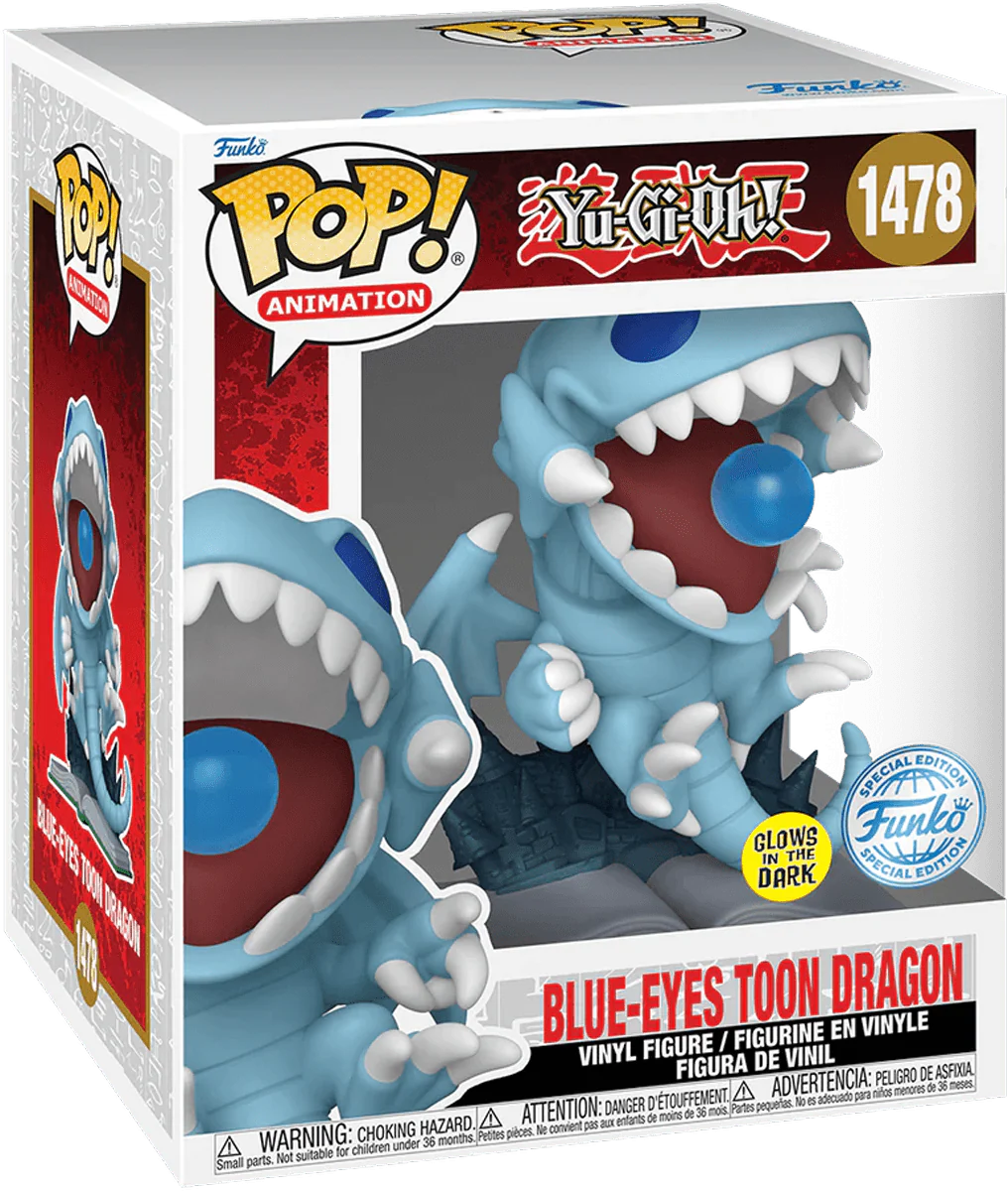 Yu-Gi-Oh - Blue Eyes Toon Dragon US Exclusive Glow 6" Pop! Vinyl [RS] - Image 4